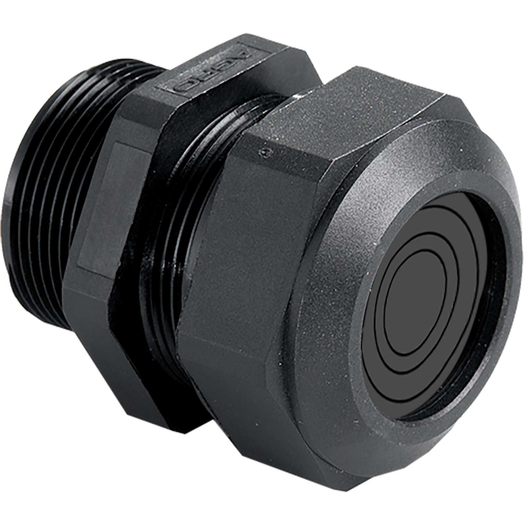 Kabelverschr. Prog. ML Kst. GFK M32x1.5, Schwarz RAL 9005 Kabel Ø 10.0 – 25.5mm, multiLAYER, mit Staubschutz