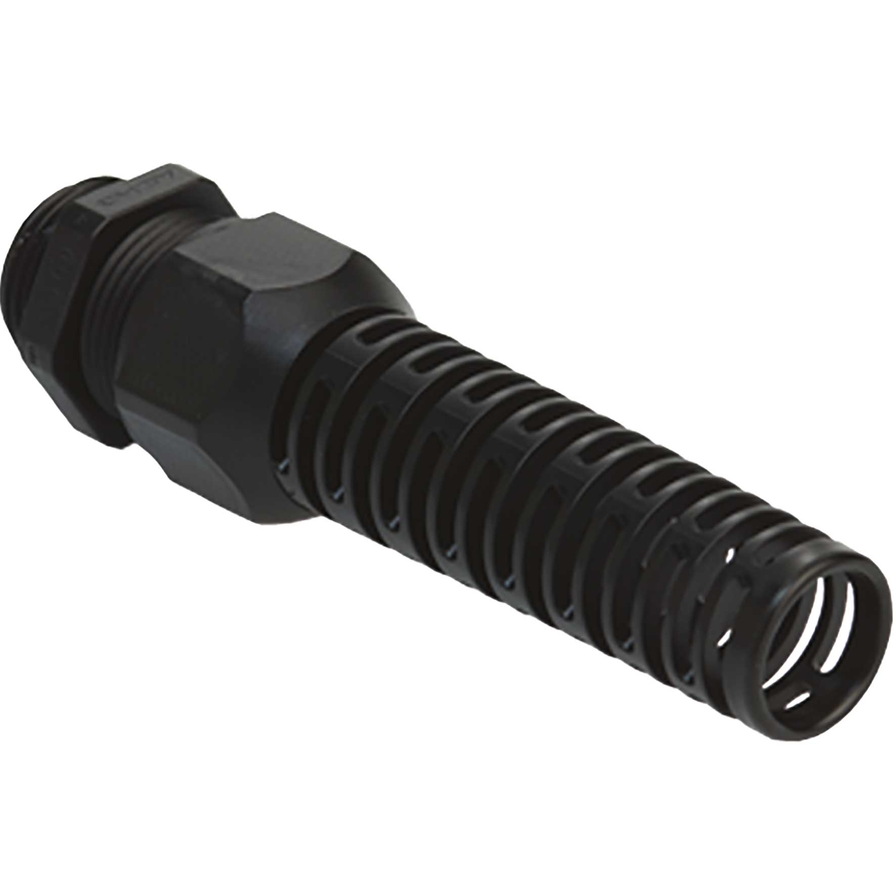Kabelverschraubung Syntec Kst. M20x1.5, Kabel Ø 3.0-7.0 mm (UL 7.0-7.0 mm), schwarz RAL 9005, mit Knickschutz