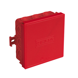 Kabelabzweigkasten IP55, mit Einführungen12 x 20 mm, 85 x 85 x 37 mm, reines rot RAL 3028