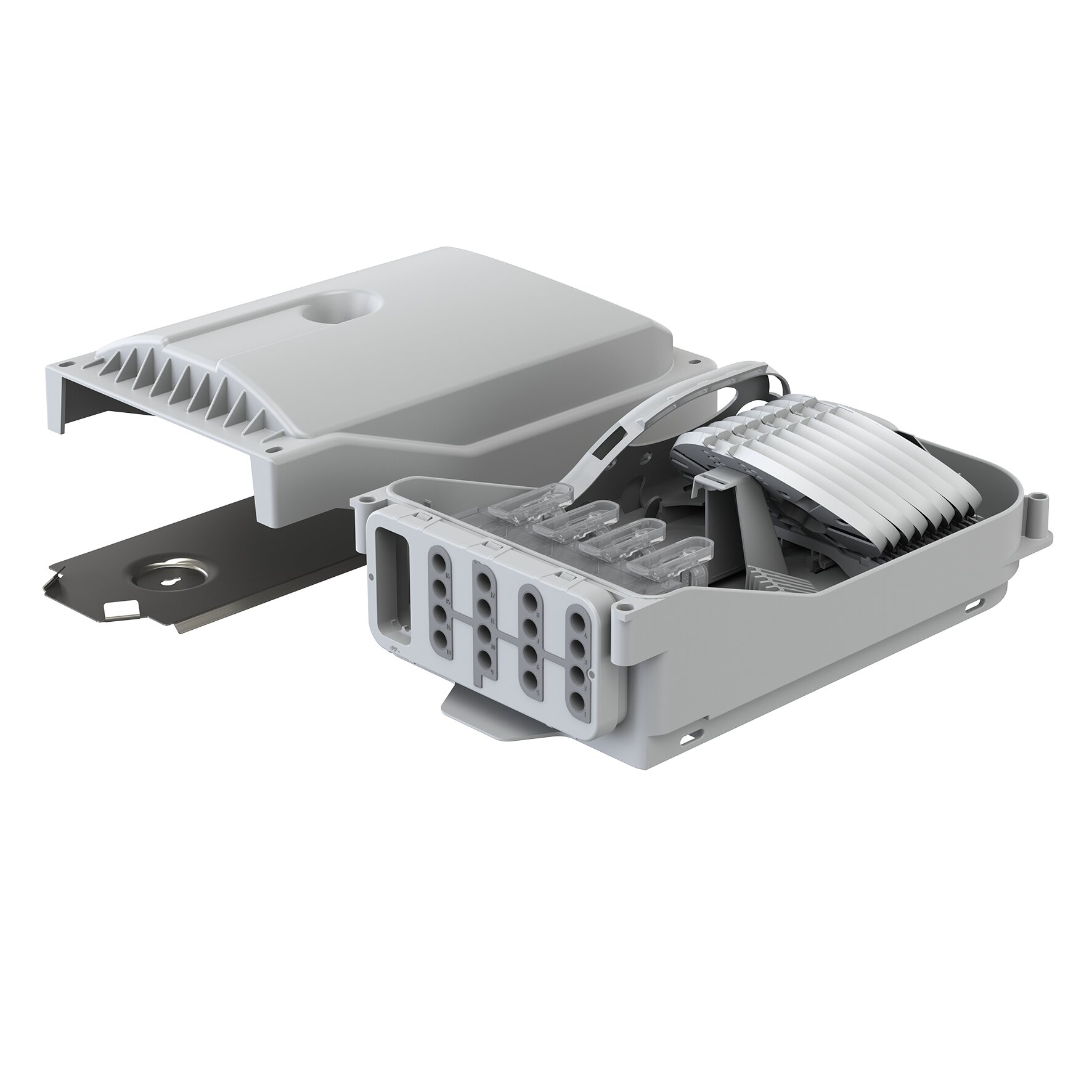 Connectivity Gebäudeverteiler Gf-GV, 96 Fasern, HS, 16 Ausgänge, Loop, IP65, 8mm