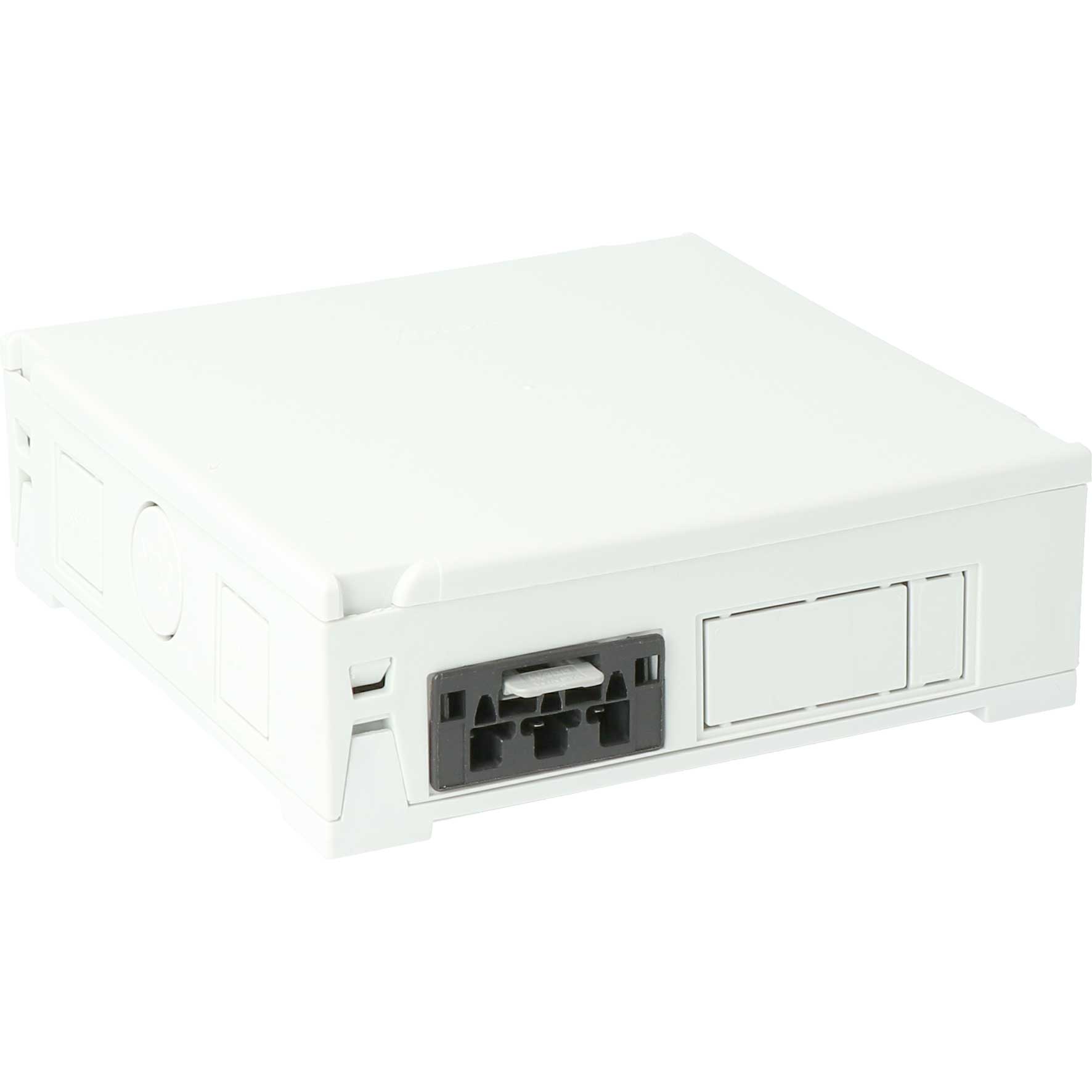 Steckbar 100% Gehäuse PD, WAGO WINSTA,, in:3pol sw, out:2x 3pol sw, 120x120x40 mm, lichtgrau