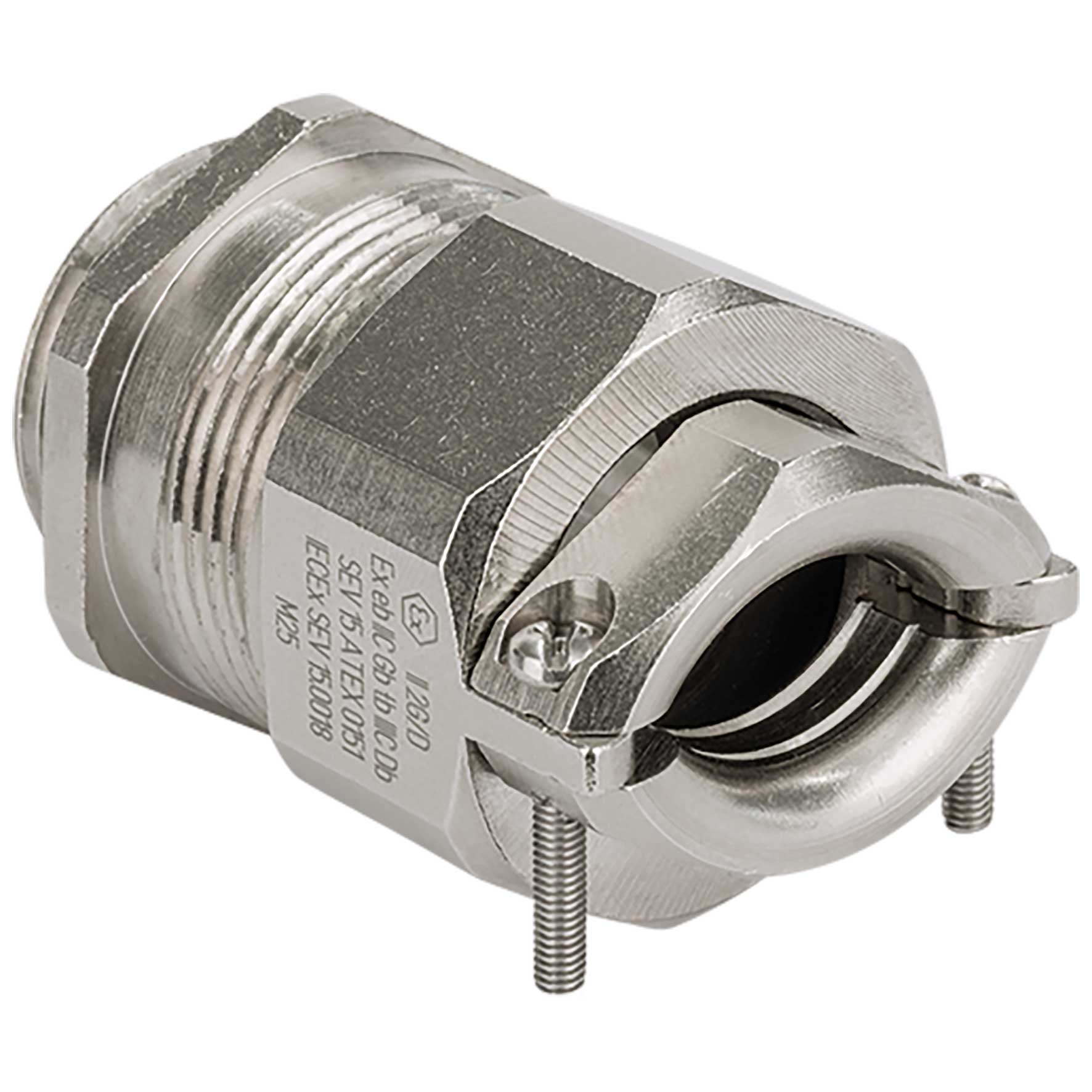 Kabelverschr. Progress EMV Ms KB M25x1.5, Ex e II Kabel Ø 13.0-16.0 mm, mit Kontakthülse und Klemmbacken