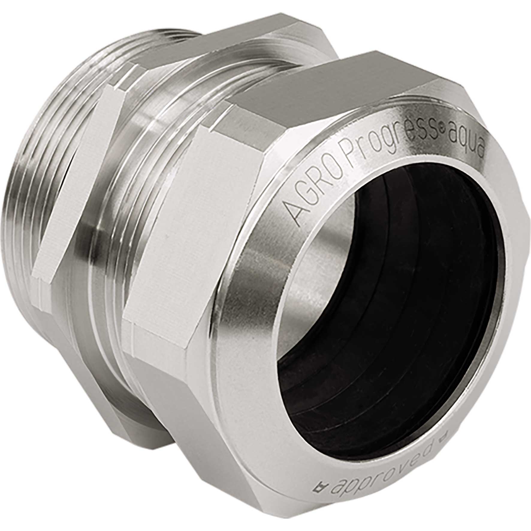 W-Kabelverschr. Progress Stahl A2 M40, Kabel Ø 28.5-33.0 mm Dichteinsatz EPDM, für Trinkwasser
